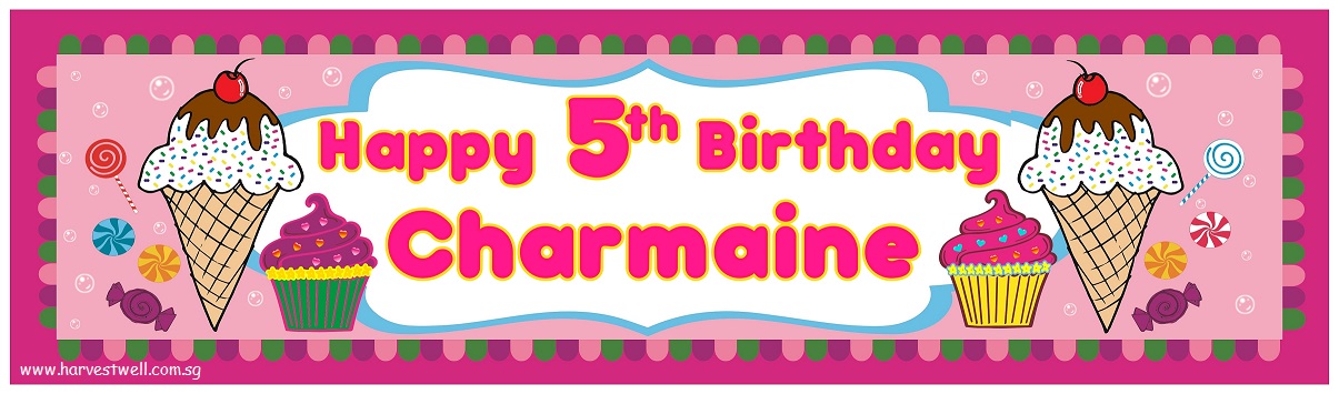 Sweetie Birthday Party Customized Banner